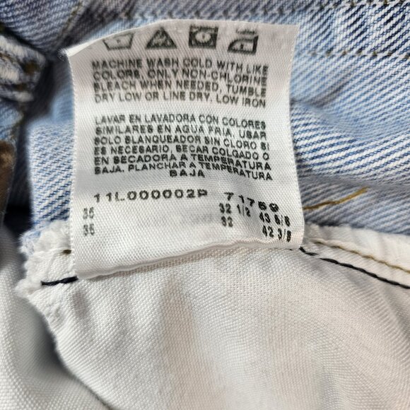 Lee Jeans Mens 34x32 Y2K Blue Denim Light Stone Wash Regular Fit Distressed Norm - Picture 5 of 16